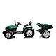 HC-306 Akumulatora traktors ar piekabi Tumši zaļš 24V