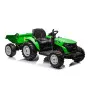 Bērnu elektriskais traktors HC-306 ar piekabi, 24V, gaiši zaļš