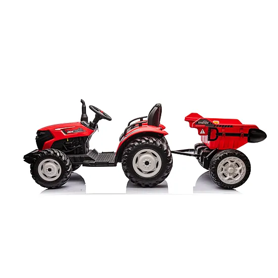 Raudonas elektrinis traktorius vaikams HC-306 24V Elektrinės mašinėlės vaikams