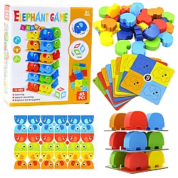 Elevantide tornide virnastamine pere arcade mäng (45 tükki)