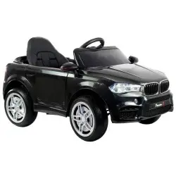 Melns ar akumulatoru darbināms automobilis HL1538