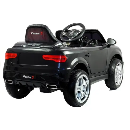 Melns ar akumulatoru darbināms automobilis HL1538
