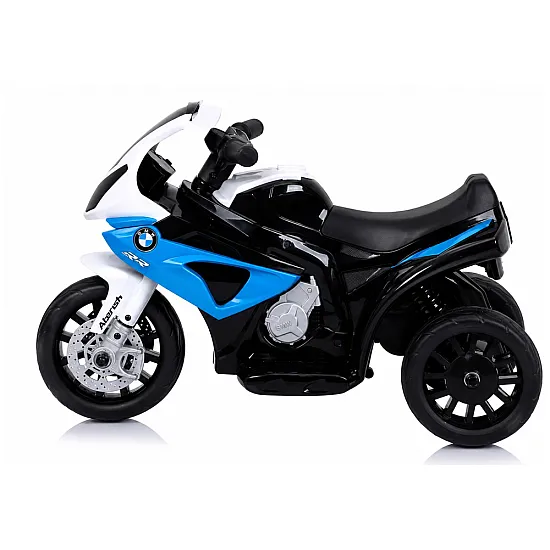 Mėlynas akumuliatorinis motociklas BMW S1000RR