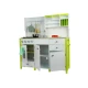 Wooden Kitchen for Children Green and White Paula Opening Elements
