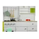 Wooden Kitchen for Children Green and White Paula Opening Elements