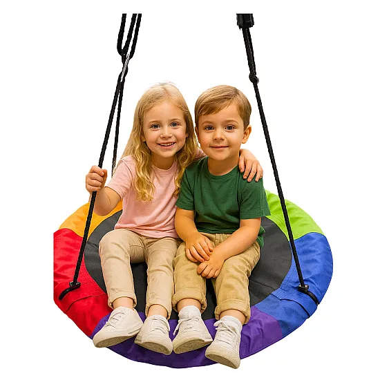 Spalvotos sodo sūpynės  vaikams 100 cm