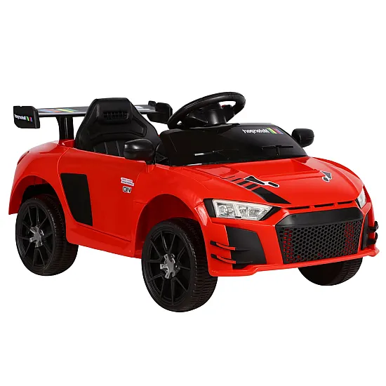 Red battery-operated vehicle