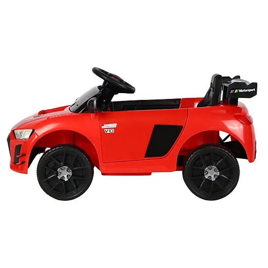 Red battery-operated vehicle