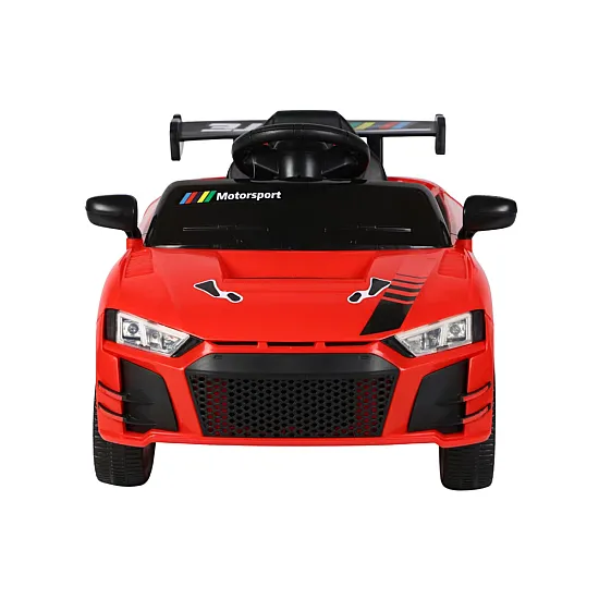 Red battery-operated vehicle