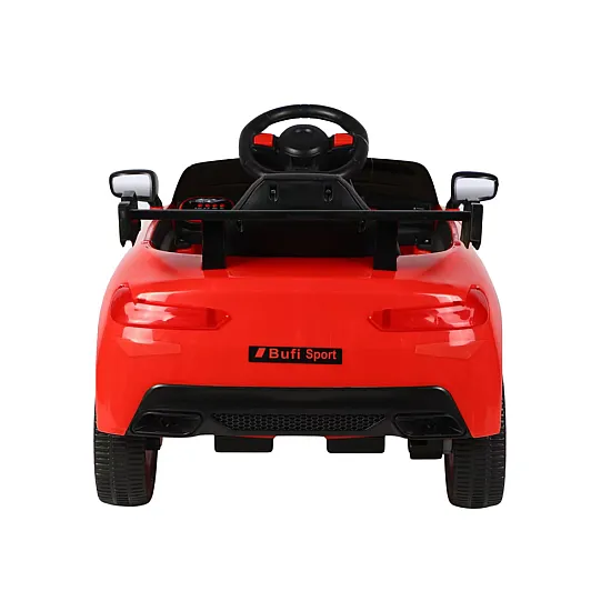 Red battery-operated vehicle