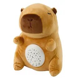 Capybara plīša rotaļlieta ar zvaigžņu projektoru un šūpuļdziesmu