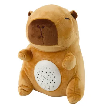 Capybara plīša rotaļlieta ar zvaigžņu projektoru un šūpuļdziesmu