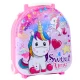 Rozā skaistumkopšanas komplekts 2in1 Unicorn čemodāns