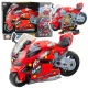 2-in-1 DIY Workshop Lights Sounds Smoke Motorcycle Red 43cm
