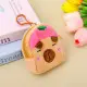 Plush Wallet with Keychain Capybara Strawberry Pink 9.5 x 8 cm Kancelejas preces