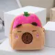 Plush Wallet with Keychain Capybara Strawberry Pink 9.5 x 8 cm Kancelejas preces