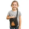 Melna plecu soma ar regulējamu siksnu 19,5 x 14 cm Mugursomas