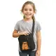 Melna plecu soma ar regulējamu siksnu 19,5 x 14 cm Mugursomas
