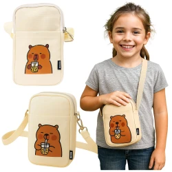 Balta plecu soma ar regulējamu siksnu, 20 x 14,5 cm