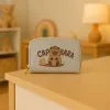 Balts divu nodalījumu maks ar karšu slotu Kapibara 12,5 x 8,5 cm Mugursomas un somas