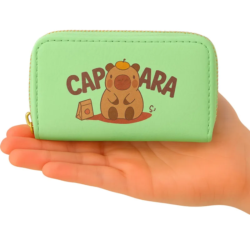 Zaļš maks ar diviem nodalījumiem un karšu slotiem 12,5 x 8,5 cm Mugursomas un somas