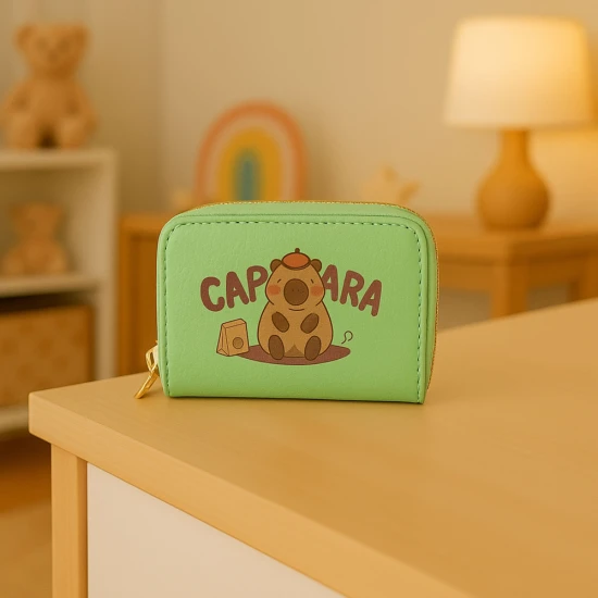 Zaļš maks ar diviem nodalījumiem un karšu slotiem 12,5 x 8,5 cm Mugursomas un somas