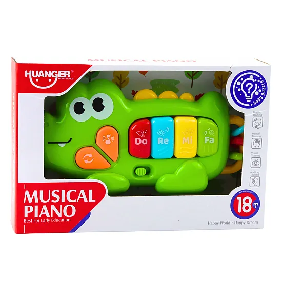 Krokotiili Interaktiivinen musiikkipiano pikkulapsille Vauvoille