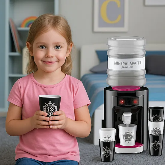 Toy pink water dispenser with lights and sounds Household appliances, kitchens