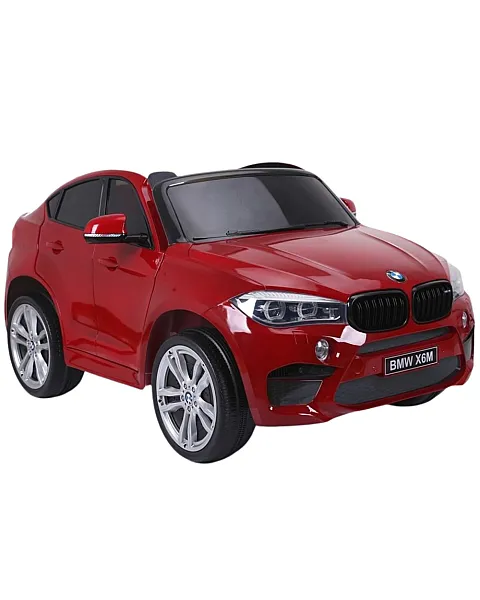 Sarkans BMW X6M ar akumulatoru darbināms automobilis