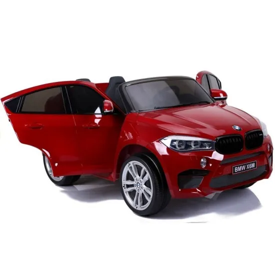 Sarkans BMW X6M ar akumulatoru darbināms automobilis Automašīnas