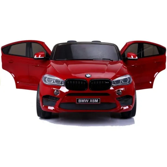 Sarkans BMW X6M ar akumulatoru darbināms automobilis Automašīnas