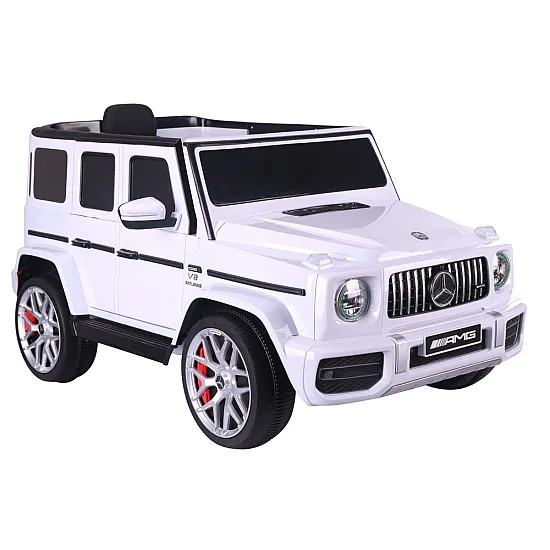 Balts elektromobilis Mercedes G63 S306-1 Elektriskās mašīnas bērniem