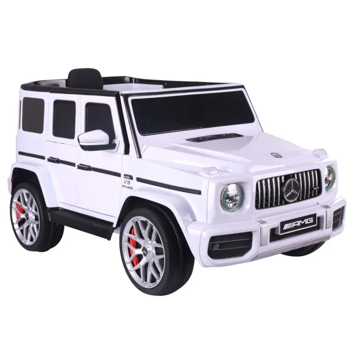Balts elektromobilis Mercedes G63 S306-1 Elektriskās mašīnas bērniem