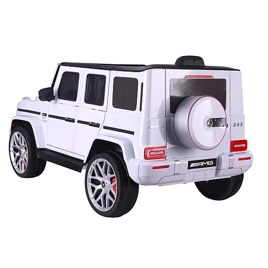 Balts elektromobilis Mercedes G63 S306-1 Elektriskās mašīnas bērniem