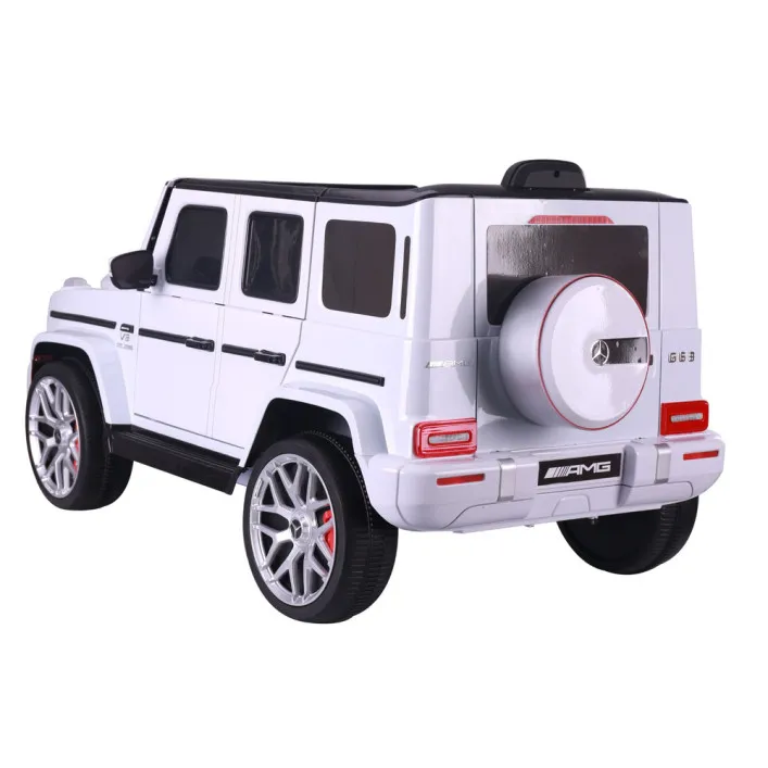 Balts elektromobilis Mercedes G63 S306-1 Elektriskās mašīnas bērniem