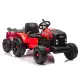 Sarkans elektriskais traktors CH9959B ar piekabi Elektriskās mašīnas bērniem