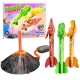 Dinosaur Volcano Launcher Set Foam Rockets Colorful Galda un sporta spēles