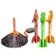 Dinosaur Volcano Launcher Set Foam Rockets Colorful Galda un sporta spēles