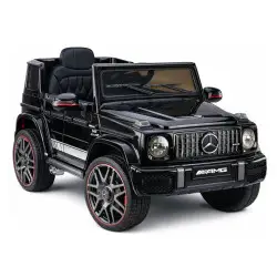 Melns Mercedes AMG G 63 elektromobilis