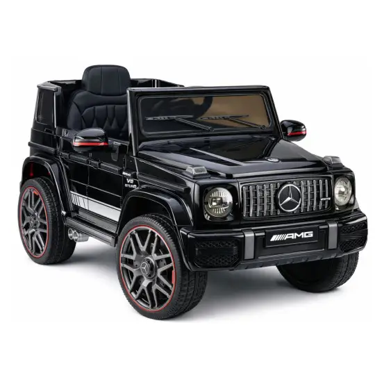 Melns Mercedes AMG G 63 elektromobilis Elektriskās mašīnas bērniem