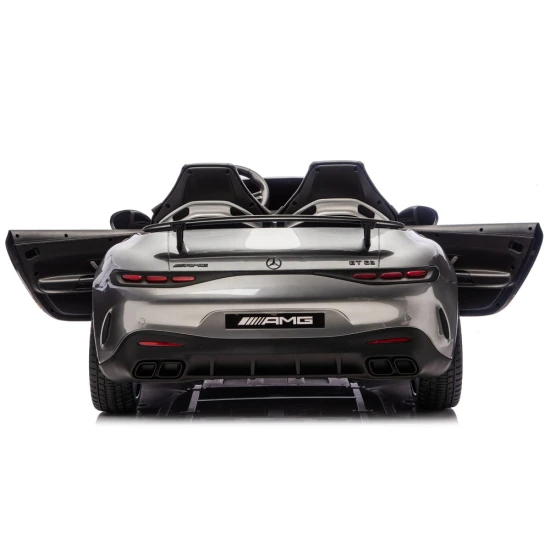 Pelēks Mercedes GT63 AMG DK-GT63 24 V elektriskais bērnu auto Elektriskās mašīnas bērniem