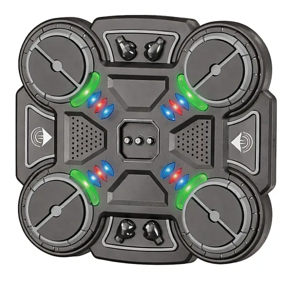 Interactive Musical Boxing Shield with LED Lights 3 Levels Black Galda un sporta spēles