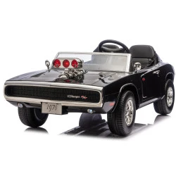 Akumulatora darbināma melna automašīna Dodge Charger R/T DLS-K12