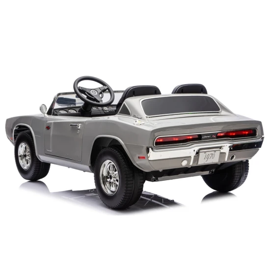 Akumulatora darbināms pelēks automobilis Dodge Charger R/T DLS-K12 Elektriskās mašīnas bērniem