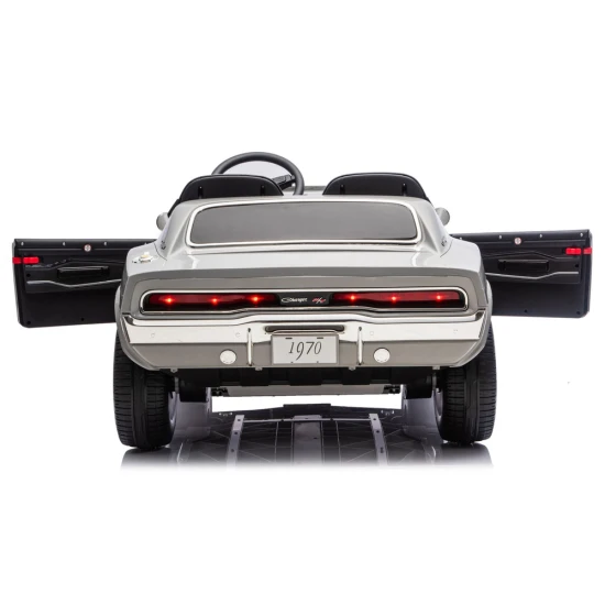 Akumulatora darbināms pelēks automobilis Dodge Charger R/T DLS-K12 Elektriskās mašīnas bērniem