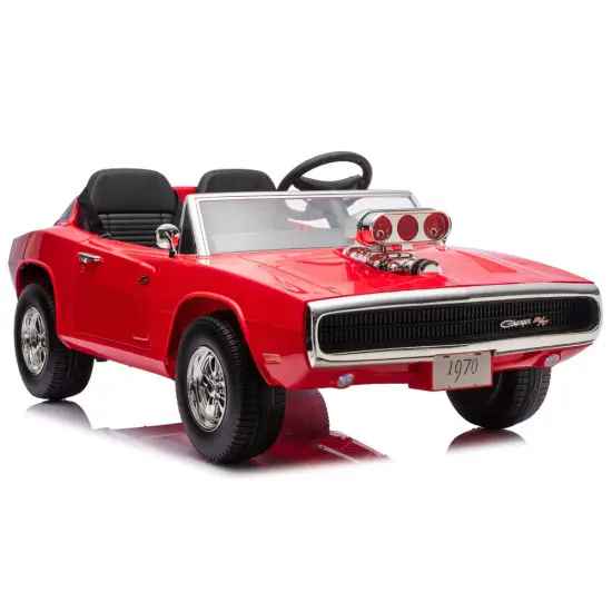 Akumulatora darbināma sarkana automašīna Dodge Charger R/T DLS-K12 Elektriskās mašīnas bērniem