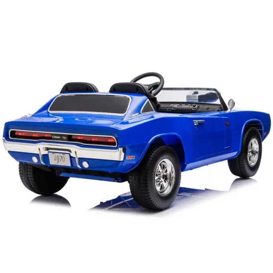 Akumulatora darbināma zila automašīna Dodge Charger R/T DLS-K12 Elektriskās mašīnas bērniem