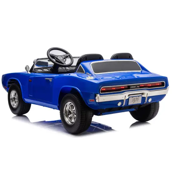 Akumulatora darbināma zila automašīna Dodge Charger R/T DLS-K12 Elektriskās mašīnas bērniem
