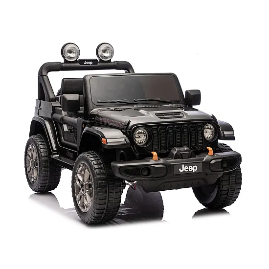 Juodas elektrinis automobilis Jeep Rubicon DK-JWR556 Elektrinės mašinėlės vaikams