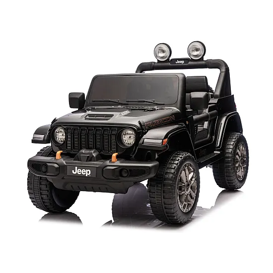 Juodas elektrinis automobilis Jeep Rubicon DK-JWR556 Elektrinės mašinėlės vaikams